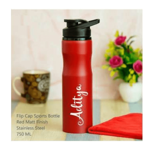 Print on Red Sipper Bottle
